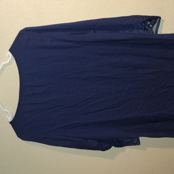 Soft Surroundings Tunic Top Dress Coverup in Nautical Navy M - Picture 6 of 8